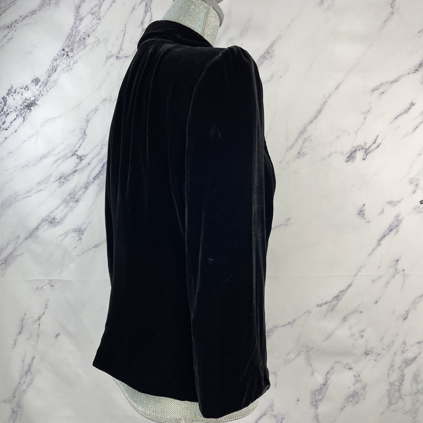 Ann Taylor LOFT | Black Velvet Blazer Silk Blend | 10