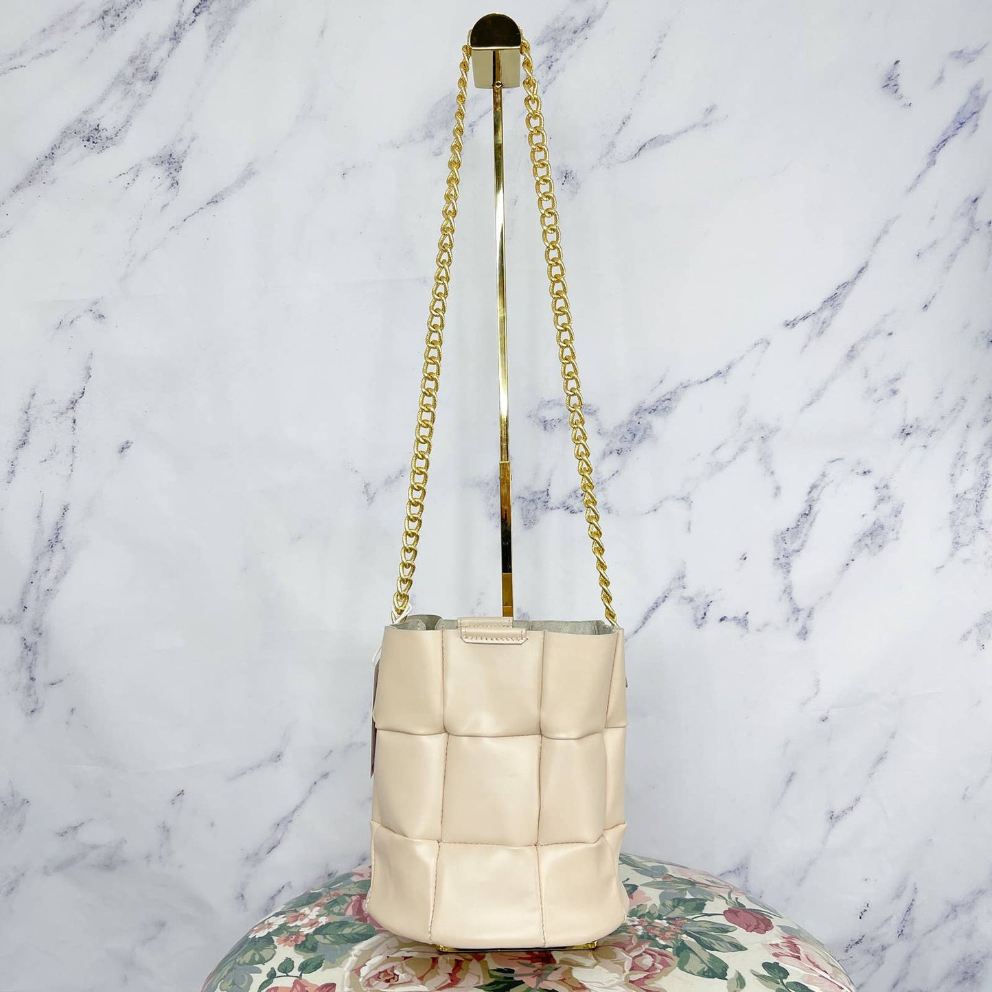 Falor Firenze | Cream Natural Leather Bucket Bag