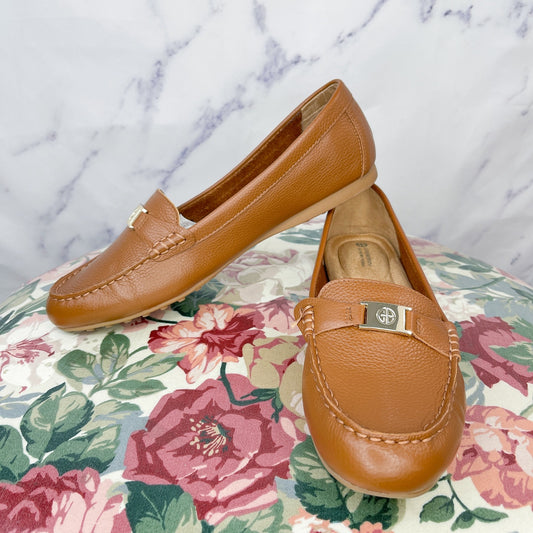 Giani Bernini | Dailyn Leather Loafer in Saddle Brown | 10