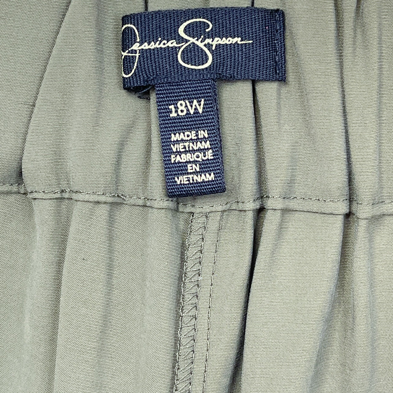 Jessica Simpson | Melba Pleated Wide-Leg Trouser Olive Night | 18W