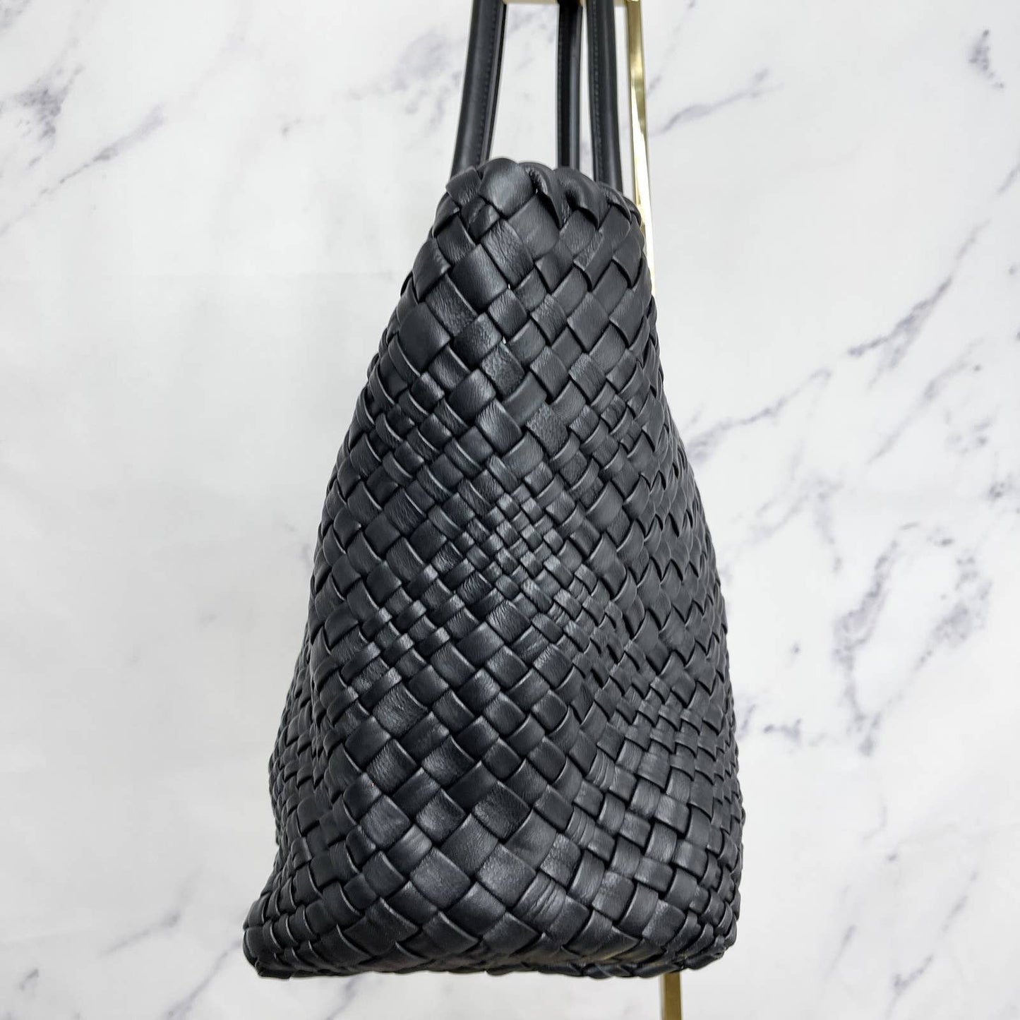 Falor Firenze | Hand Woven Black Leather Tote