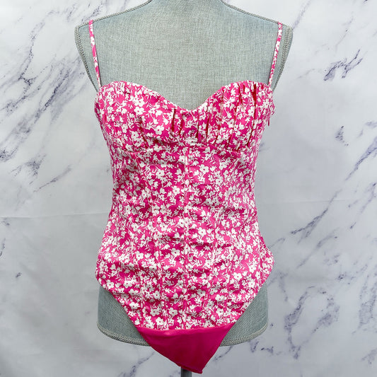 Zara | Floral Thong Bodysuit | L
