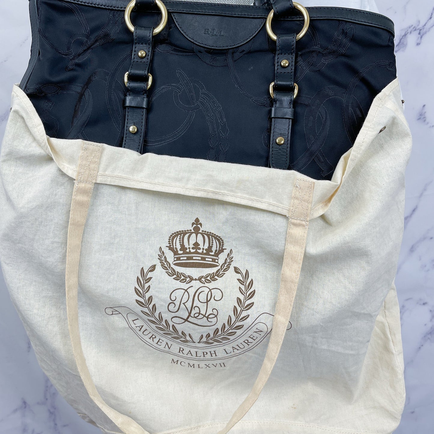 LAUREN Ralph Lauren | Nylon/ Leather Equestrian Wellington Bag