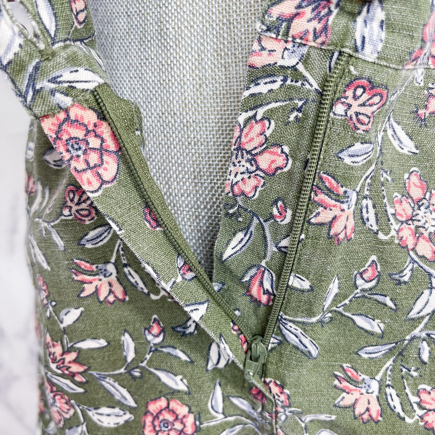 Sezane | Soho Short Jumpsuit Khaki Green Floral | 36 (4)