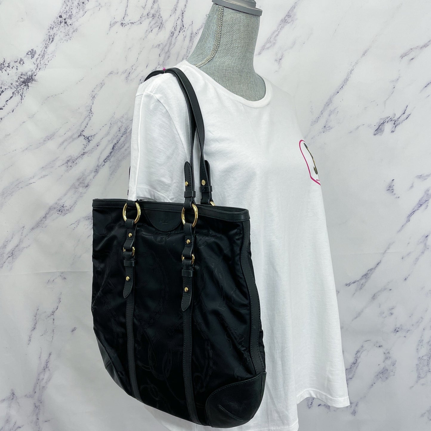 LAUREN Ralph Lauren | Nylon/ Leather Equestrian Wellington Bag