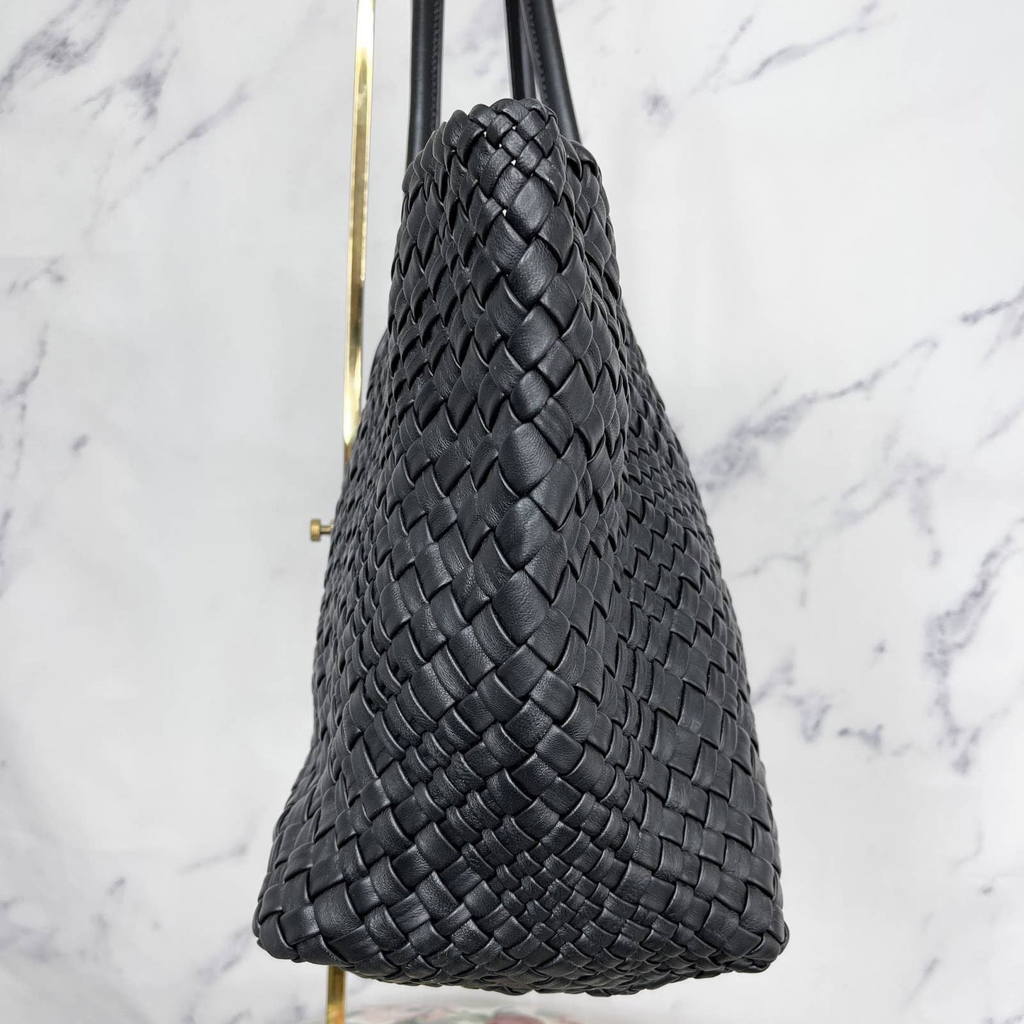 Falor Firenze | Hand Woven Black Leather Tote