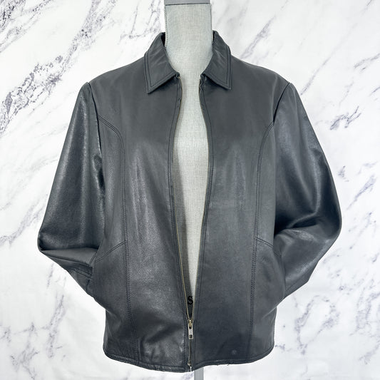 GAP | Vintage Black Genuine Leather Jacket | XL