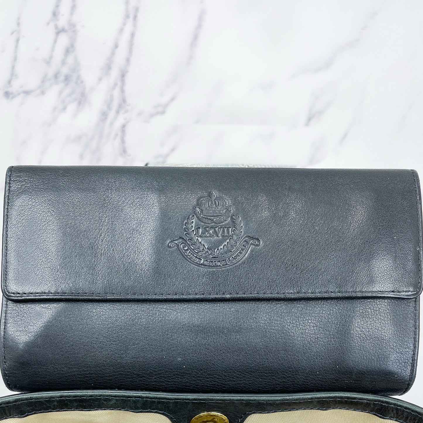 LAUREN Ralph Lauren | Black Leather Trifold Wallet
