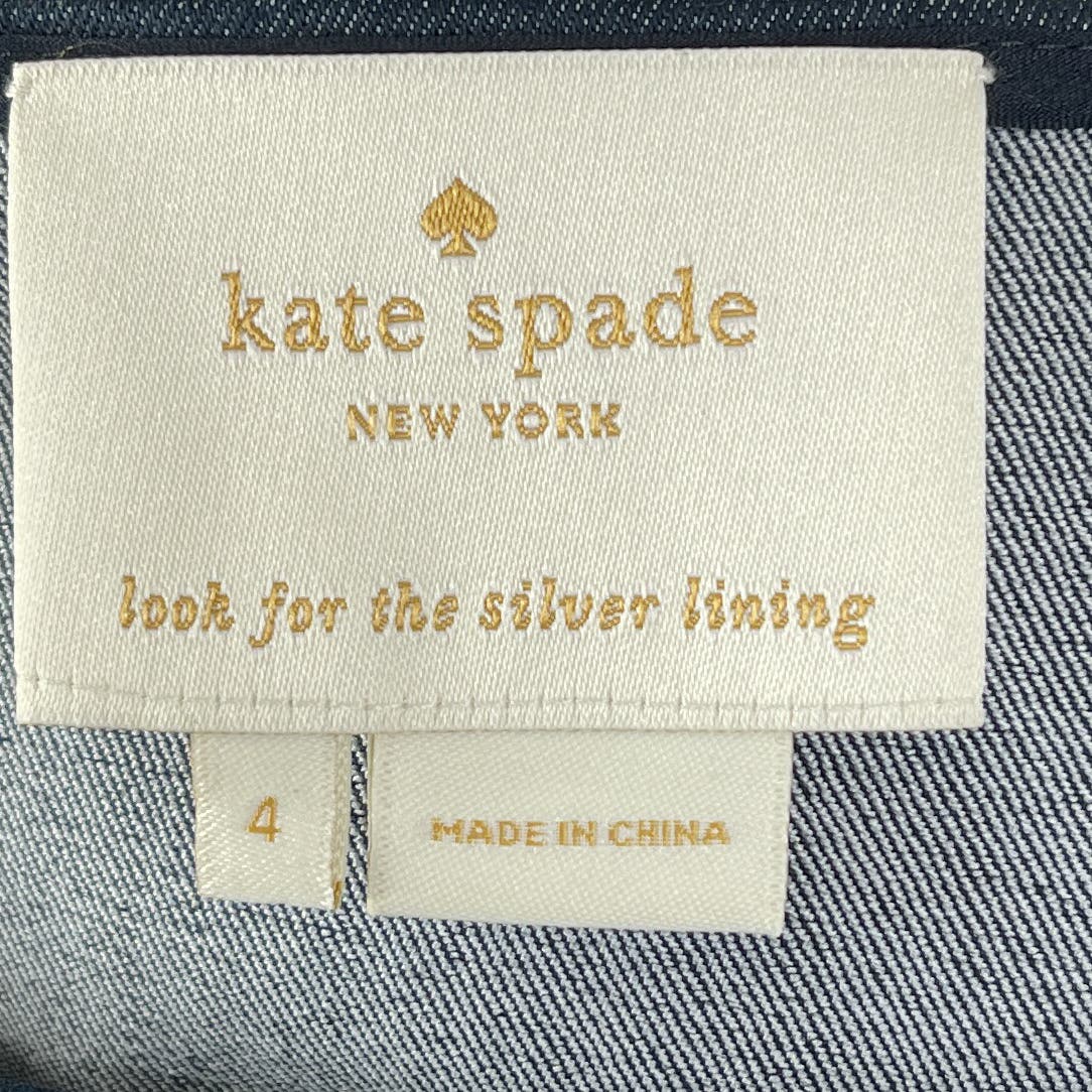 Kate Spade | Boatneck Long Sleeve Denim Shift Dress | 4
