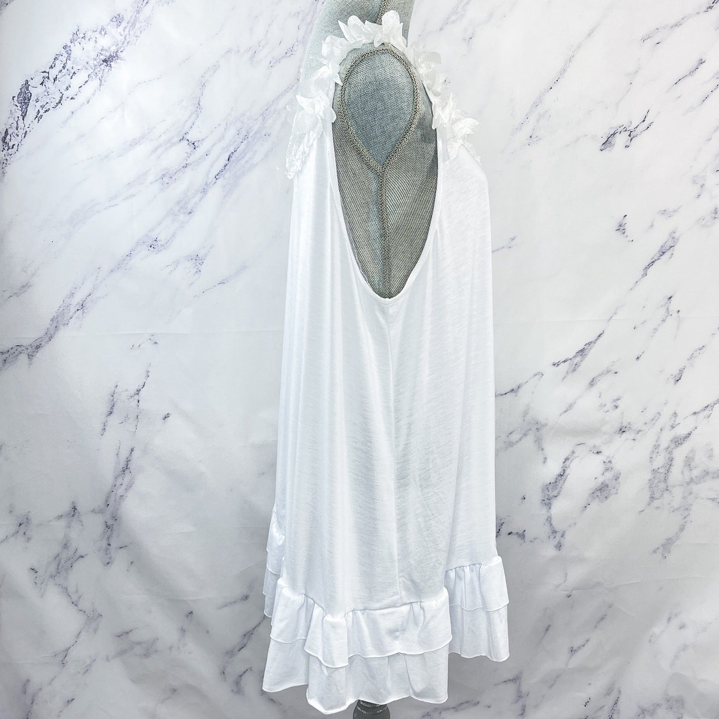 Mislook | White Ruffle Tunic Tank | 2XL