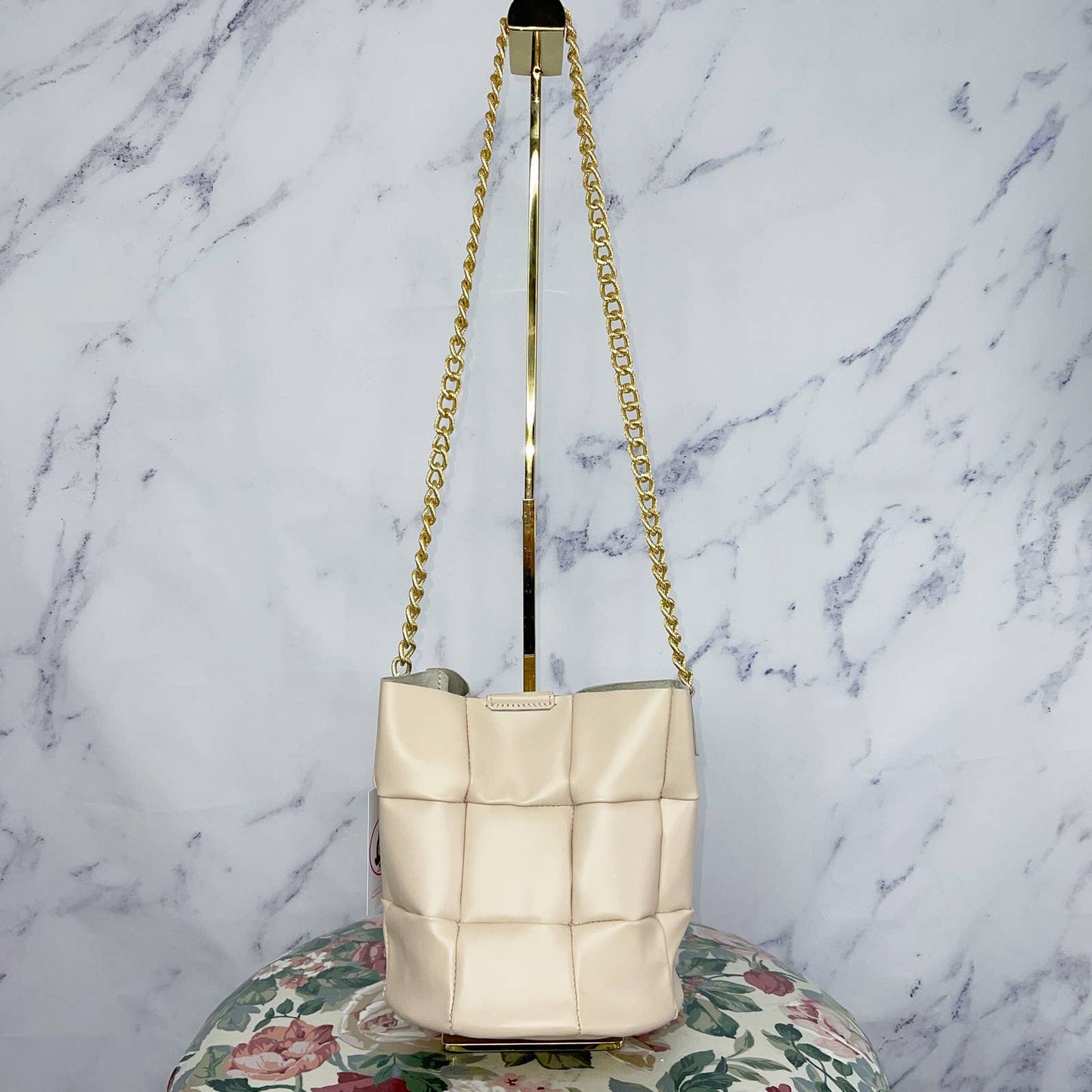 Falor Firenze | Cream Natural Leather Bucket Bag