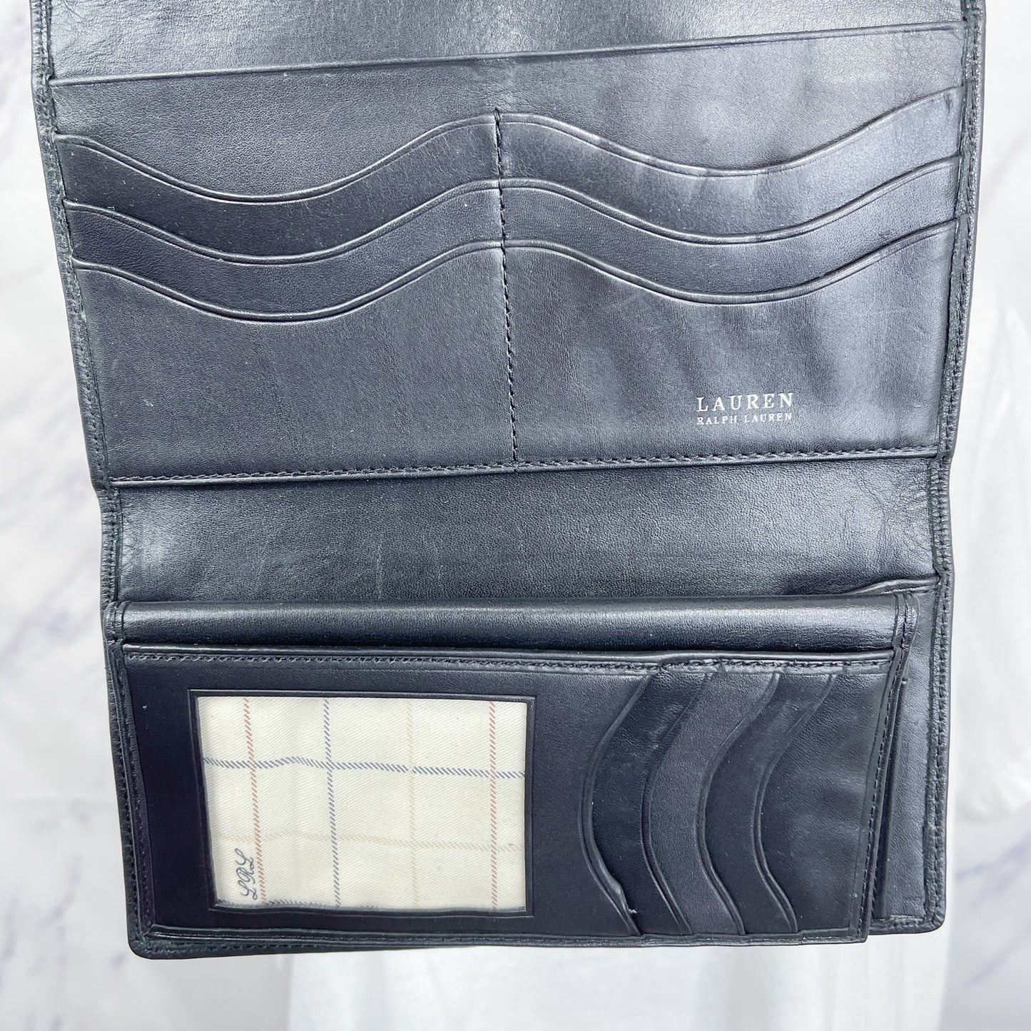 LAUREN Ralph Lauren | Black Leather Trifold Wallet