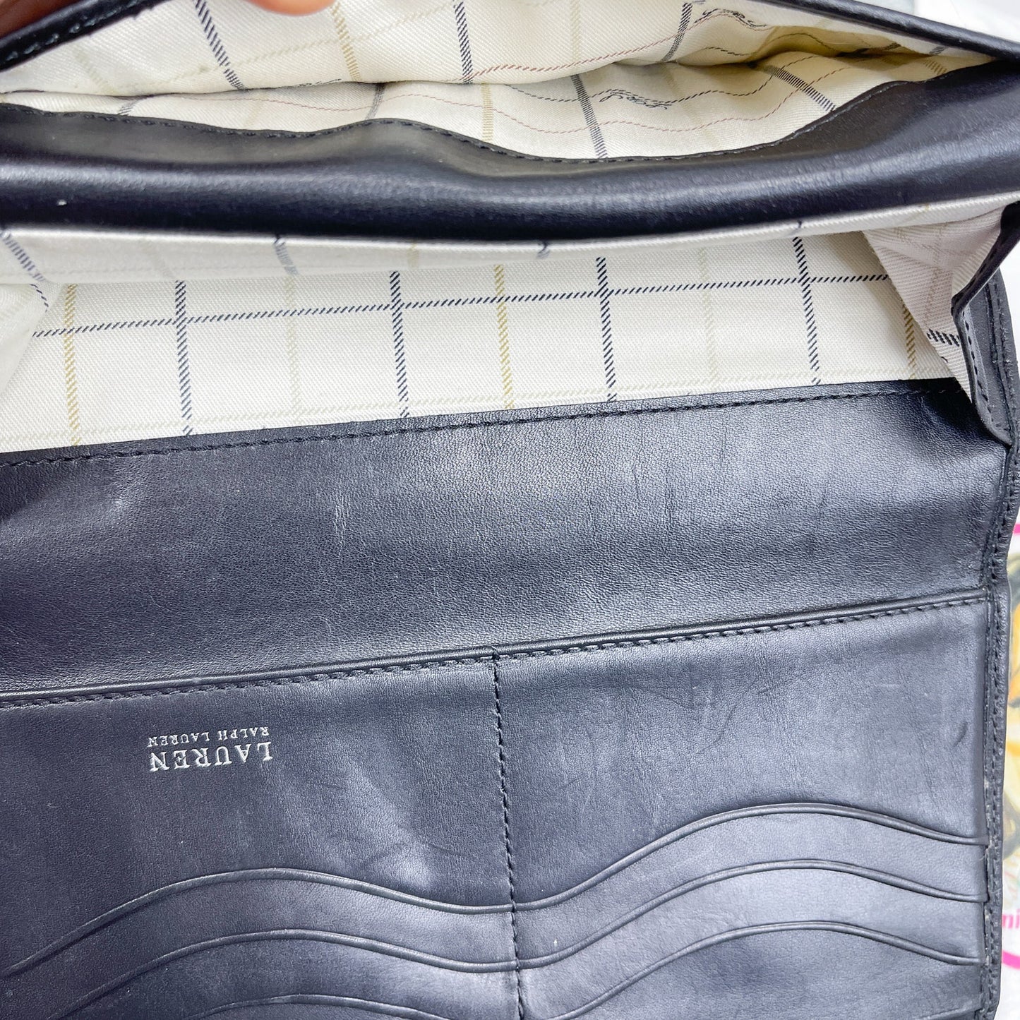LAUREN Ralph Lauren | Black Leather Trifold Wallet