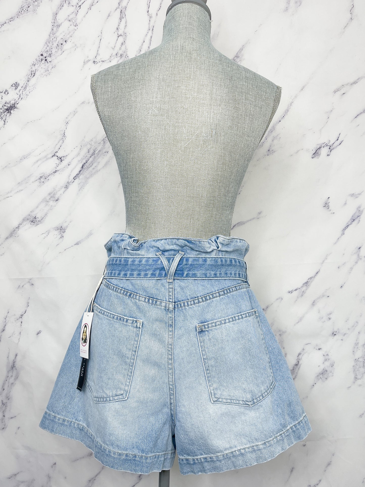 Veronica Beard | Paperbag Denim Shorts | Size 31