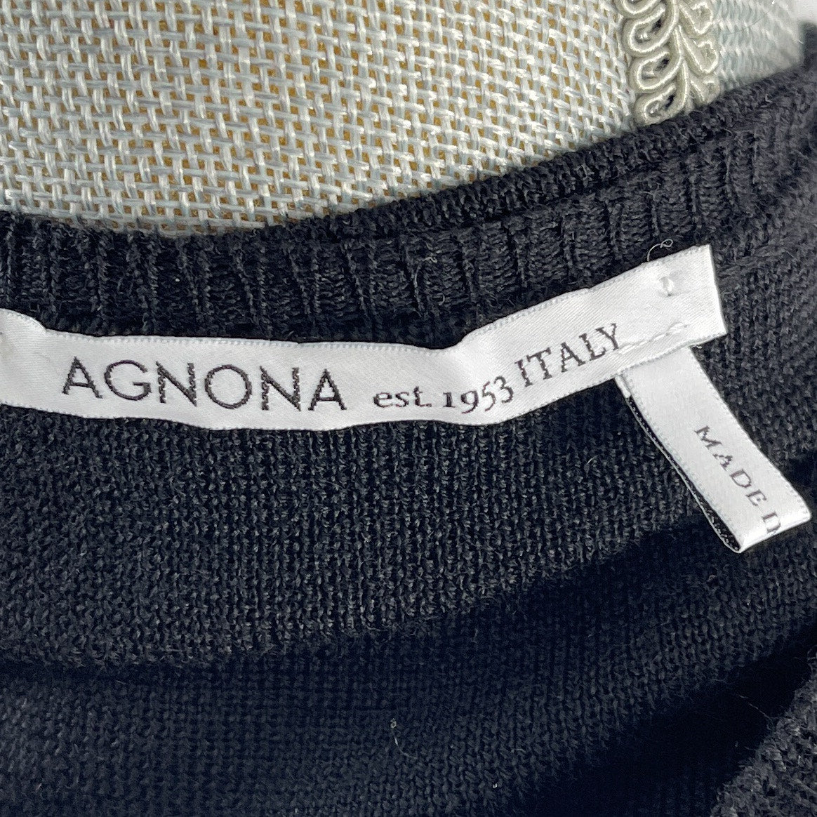 Agnona | Black Wool Knit Maxi Dress | Sz IT 44 / US 8