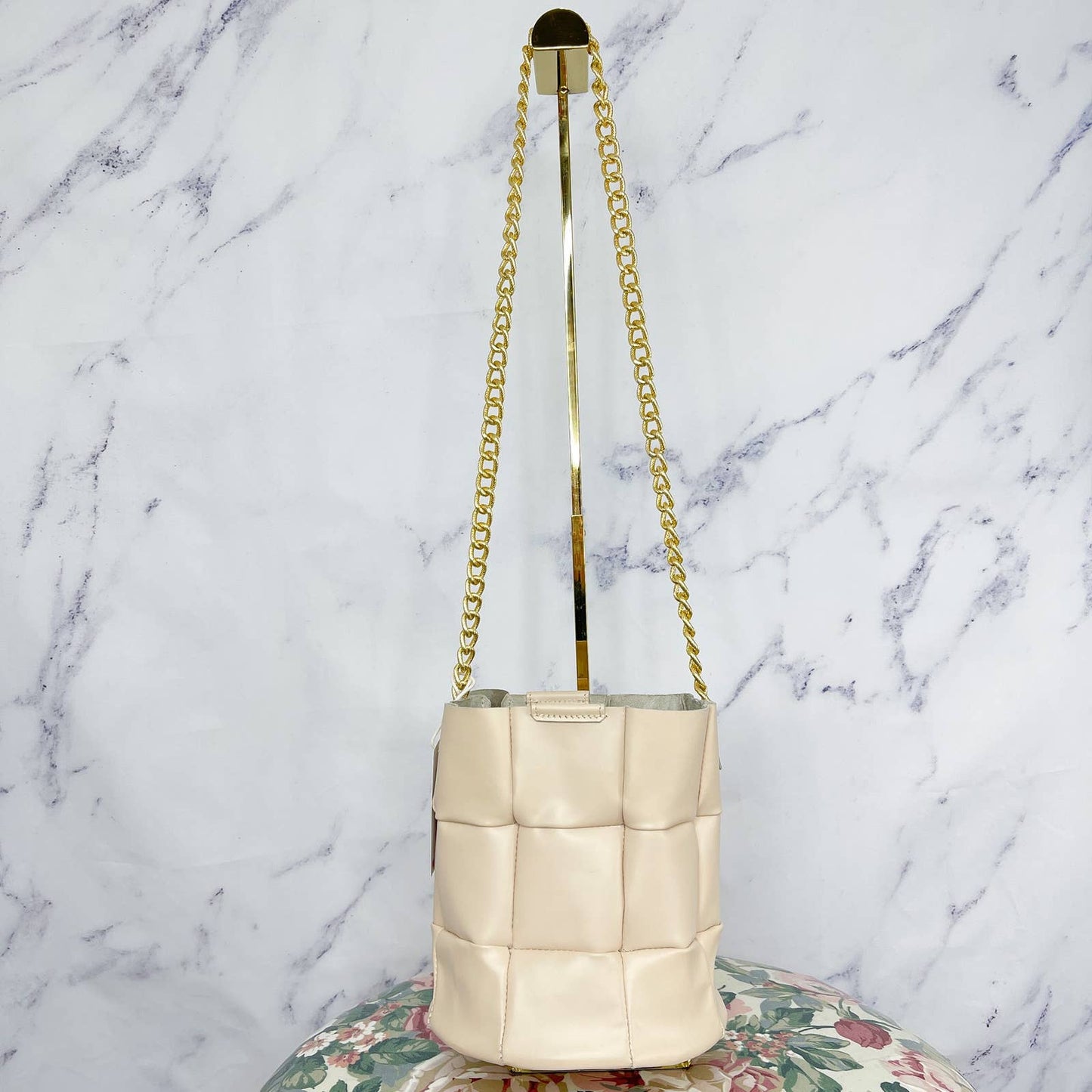 Falor Firenze | Cream Natural Leather Bucket Bag