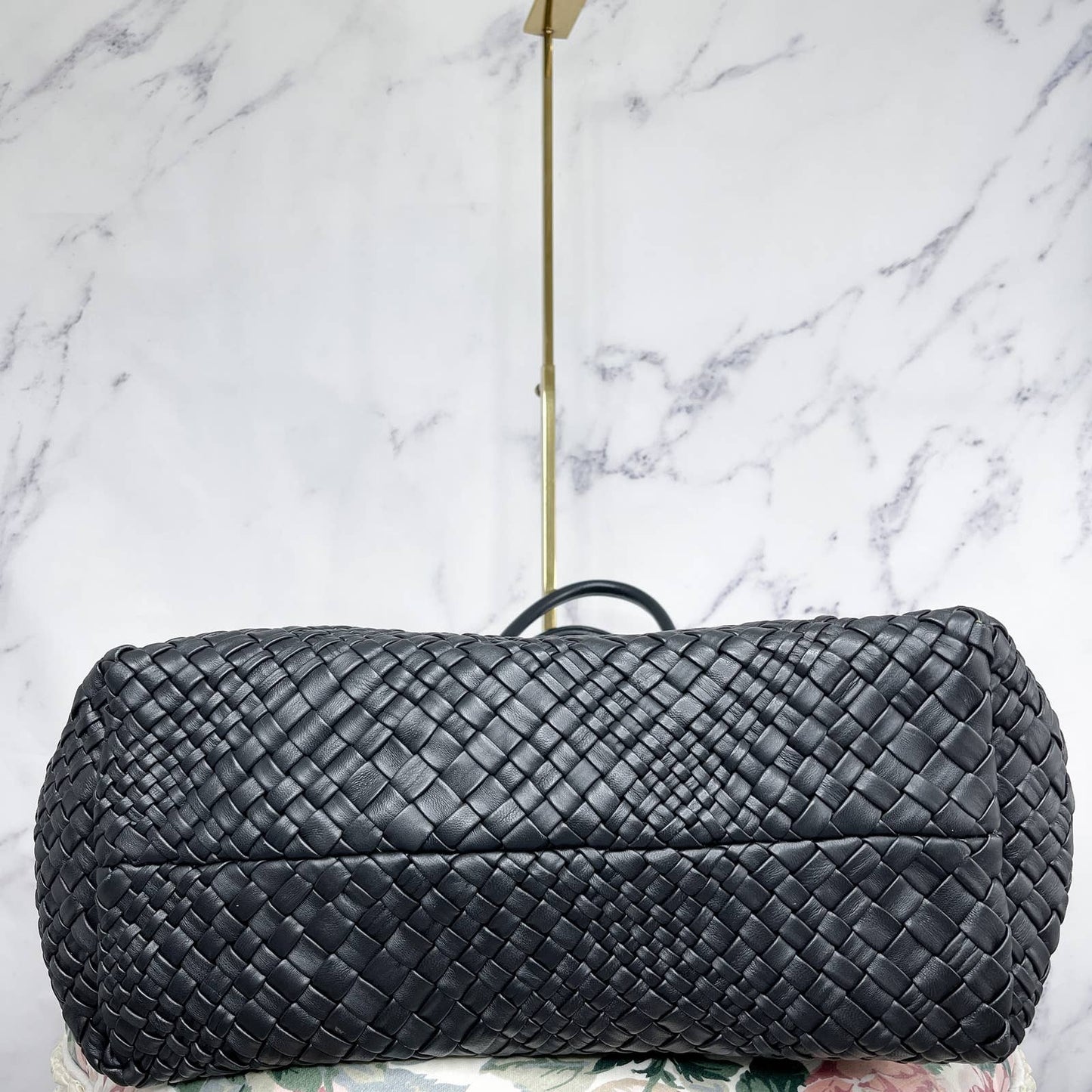 Falor Firenze | Hand Woven Black Leather Tote