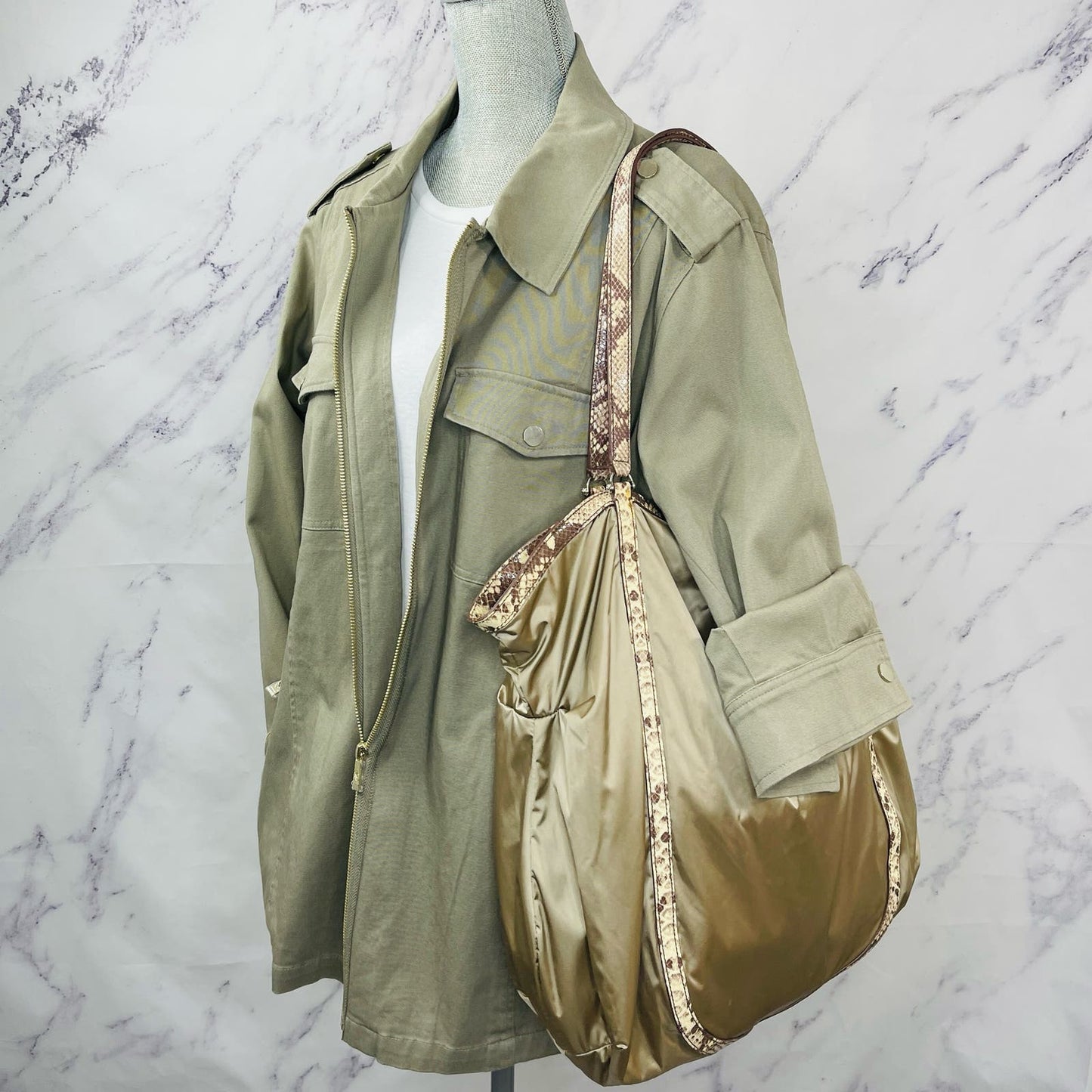 Belle by Kim Gravel | Military/ Utility Jacket Olive Green | 2X