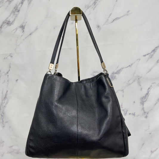 COACH | Madison Phoebe Black Leather Shoulder Bag