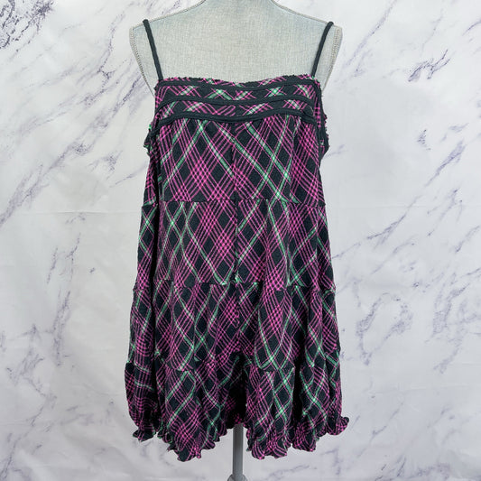 Free People Intimately Free | Plaid Crush and Blush Romper