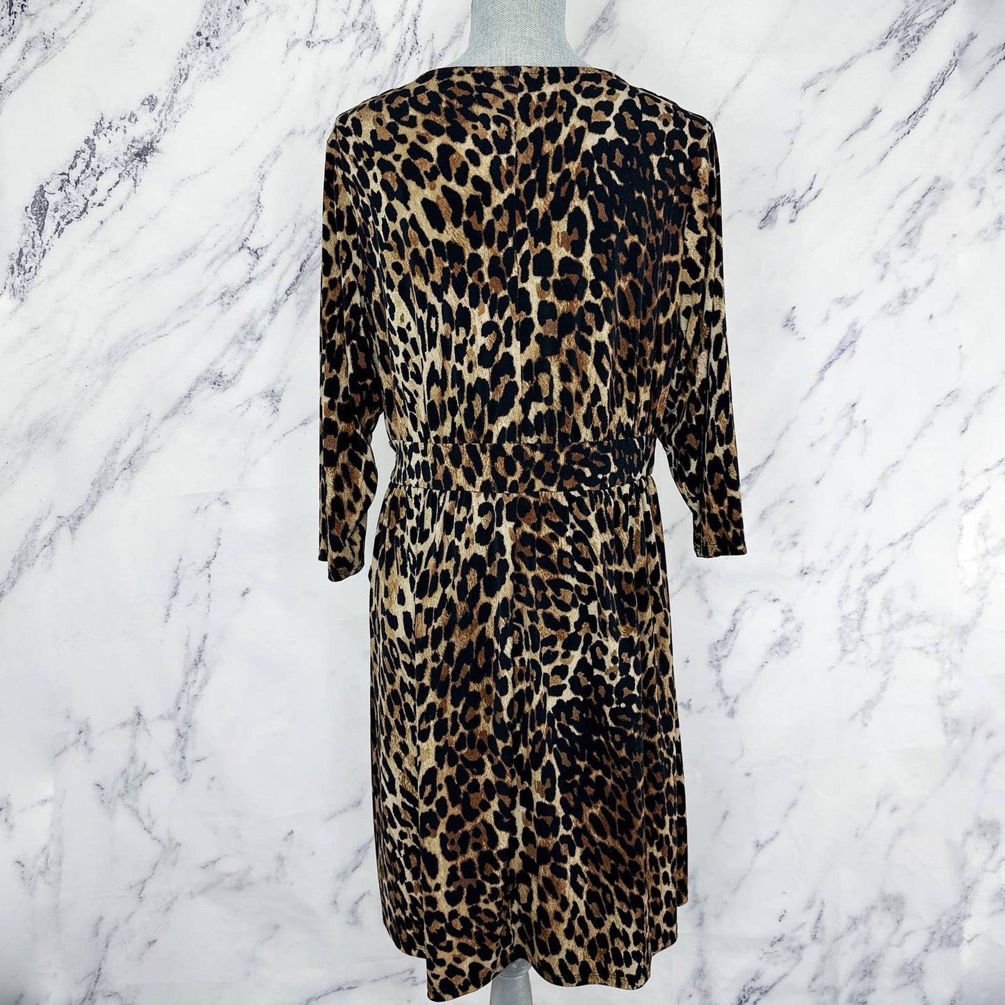 Lane Bryant | Leopard Print Faux Wrap Dress | Sz 14/16