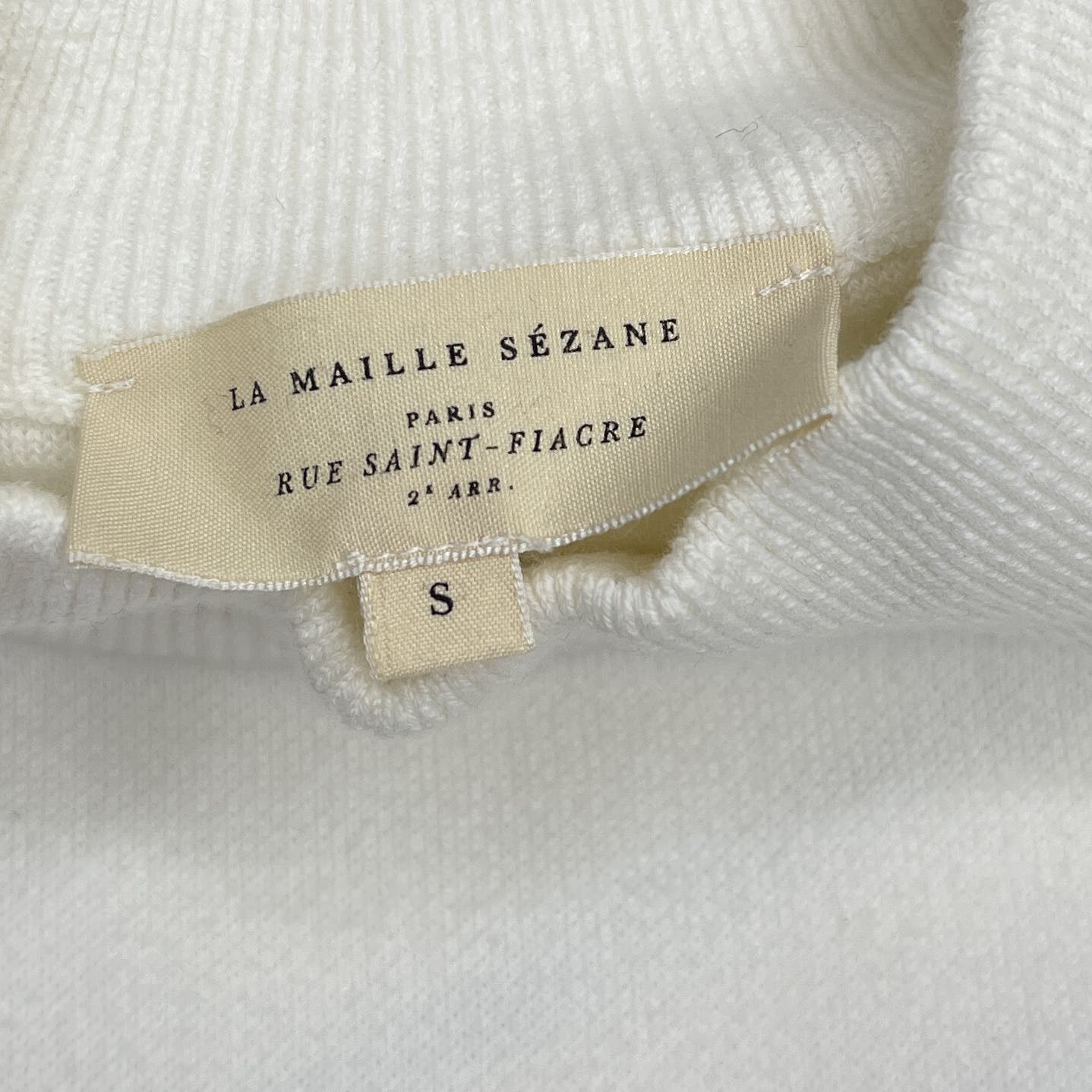 La Maille Sezane | Gabin Striped Mock Sweatshirt | S
