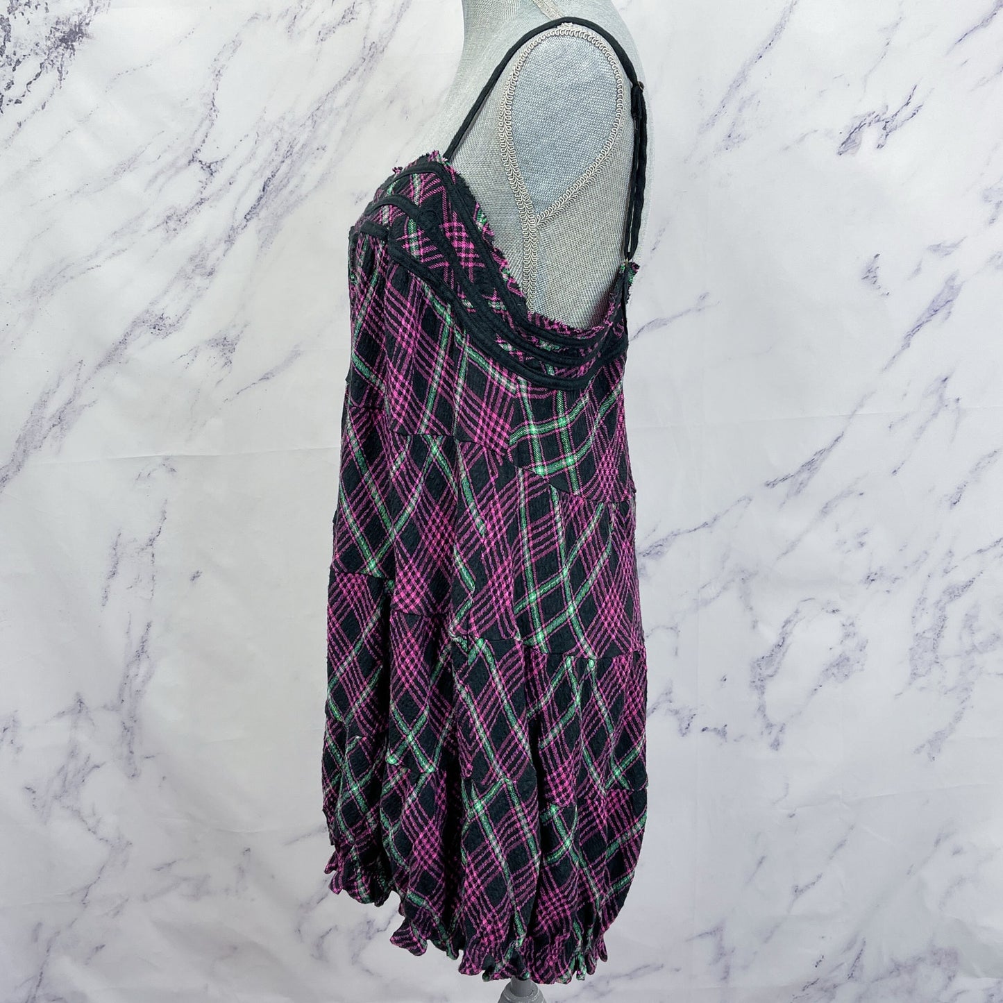 Free People Intimately Free | Plaid Crush and Blush Romper