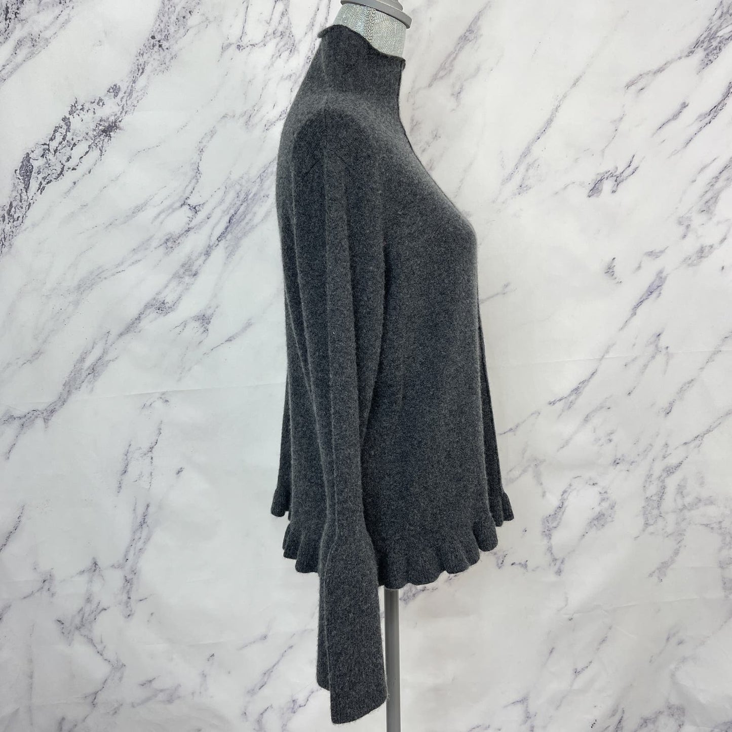 Lockhart | Charcoal Grey Cashmere Mock Sweater | L
