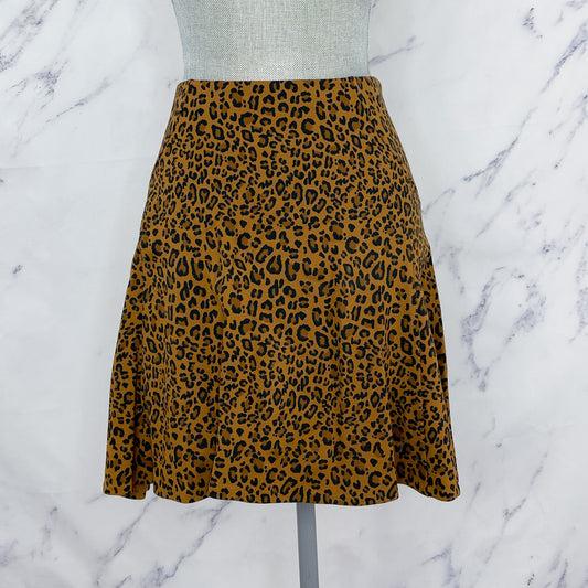 The Limited | Leopard Print Skater Skirt | Sz M
