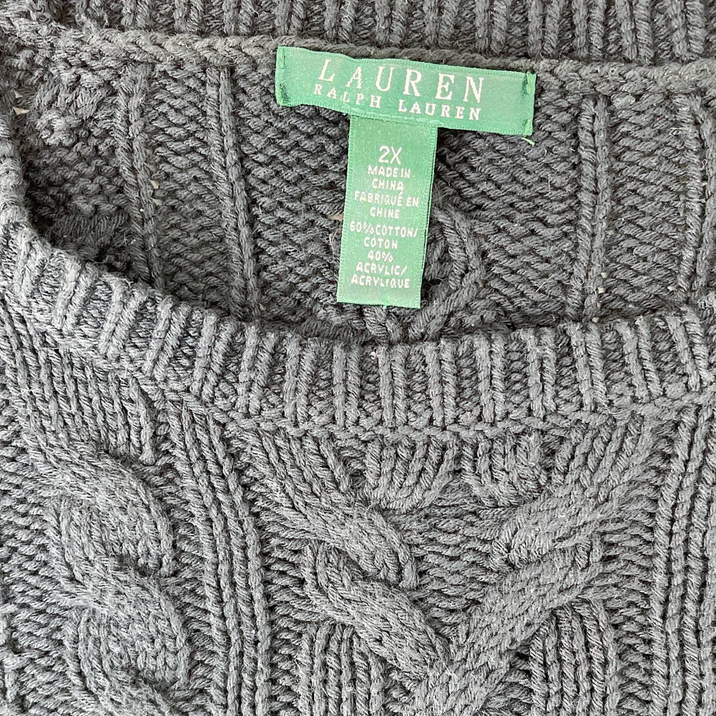 Lauren Ralph Lauren | Cable Knit Sweater | Sz 2X