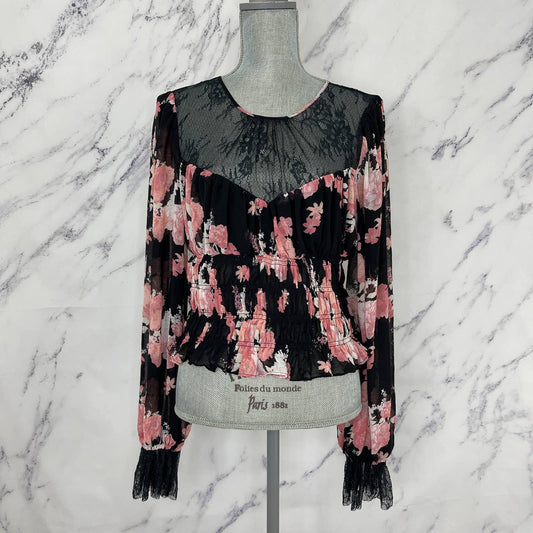 Free People | Daphne Floral Print Top | Sz XL