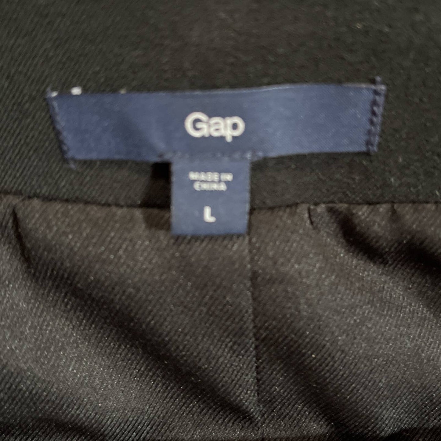 Gap | Black Double Sided Faux Leather Lapel Blazer/Jacket | Sz L