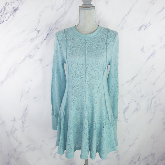Free People | Coffee in the Morning Tunic Top | Astral Sea | Size S