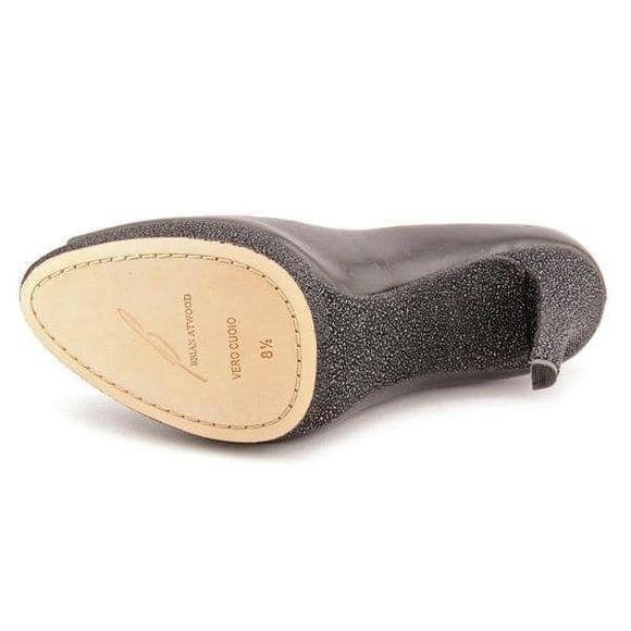 Brian Atwood | Fevora | Sparkle Platform Peep-Toe Heels | Black | Size 7