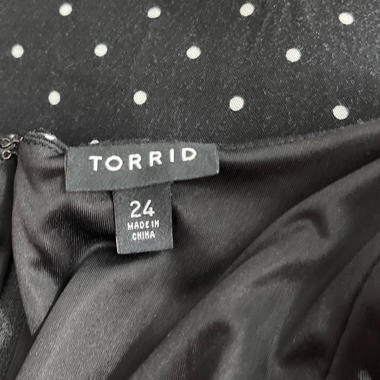 Torrid | Polka Dot Black Challis Sleeveless Dress | Sz 24