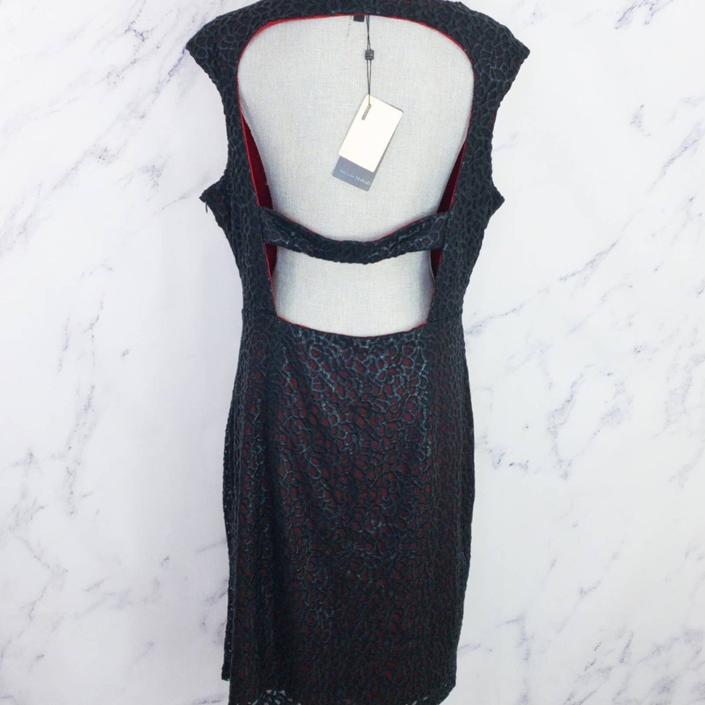 Alberto Makali | Lace Dress | Black/Red | XL