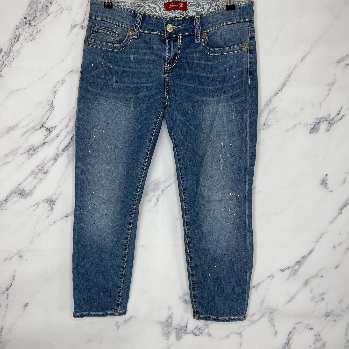 Seven7 | Speckled Cropped Jeans