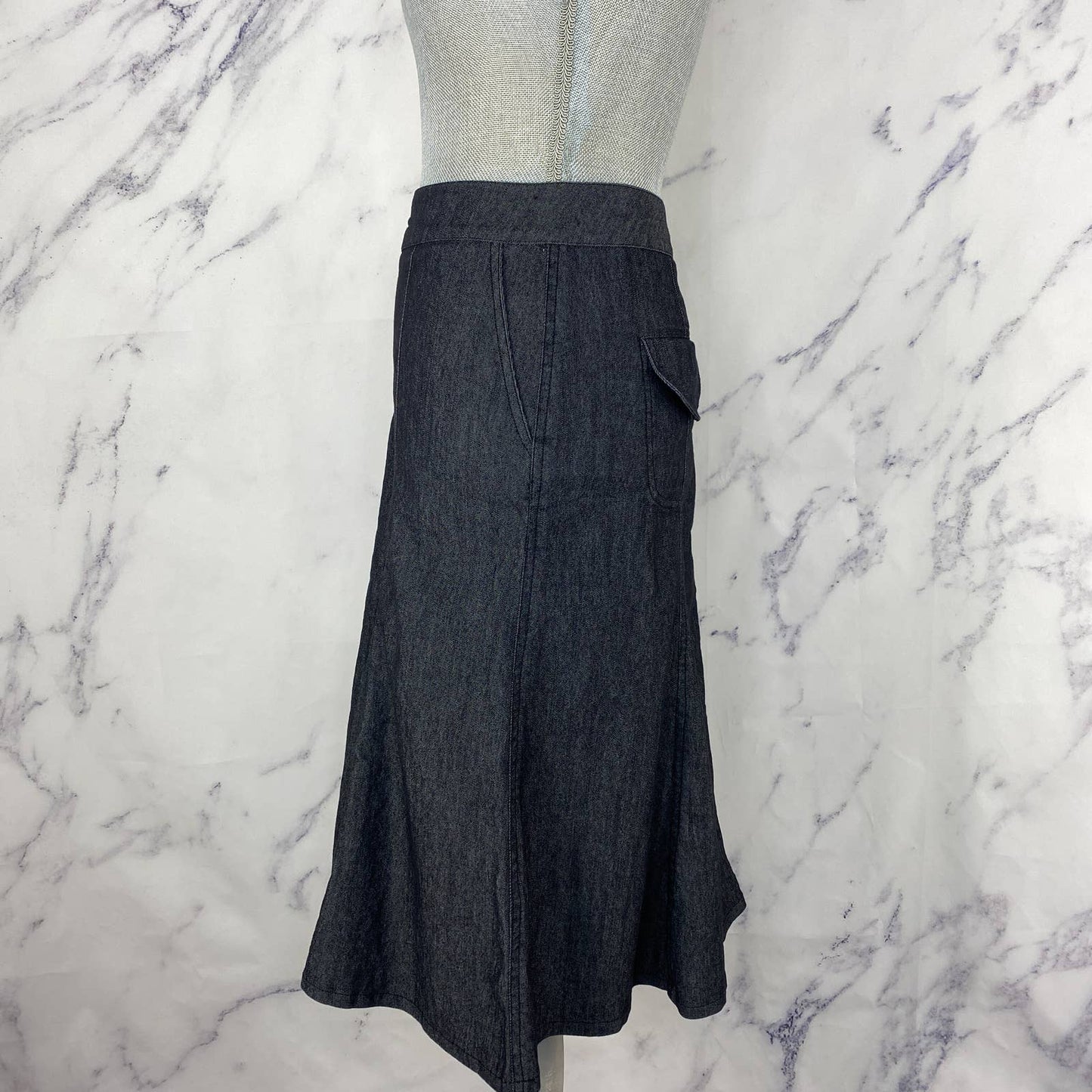 Sandro Sportswear | Dark Denim Skirt | Sz 14