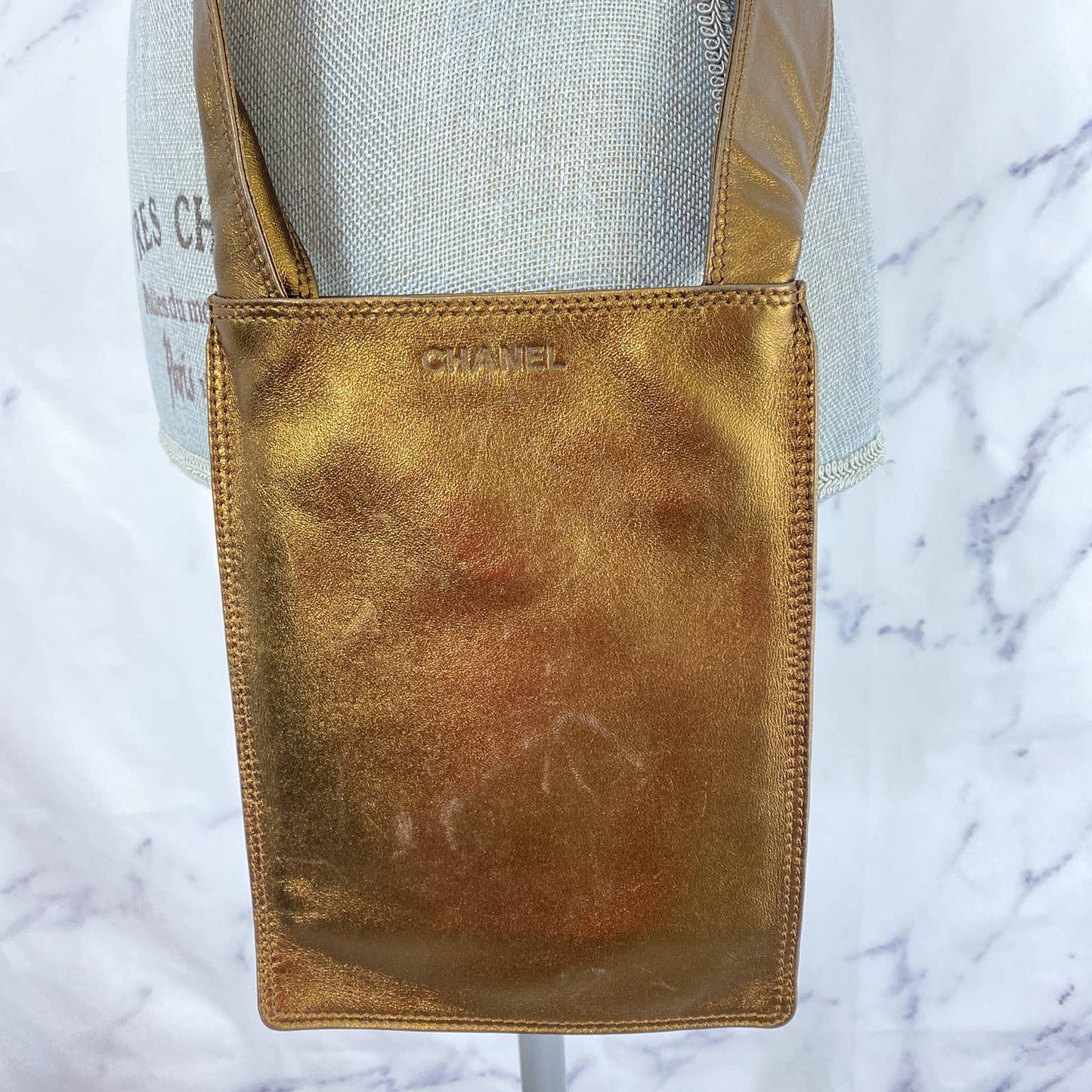 Chanel | Vintage Metallic Leather Crossbody Bag