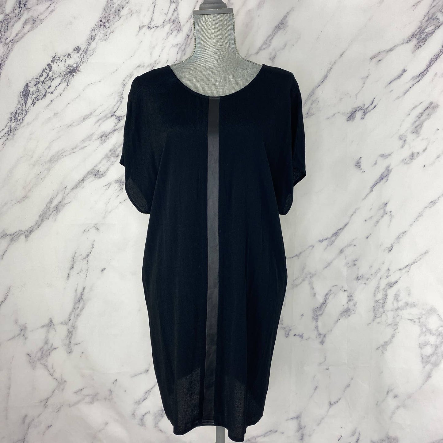 Madewell | Leather Edged Easy Shirt Dress | Sz XS