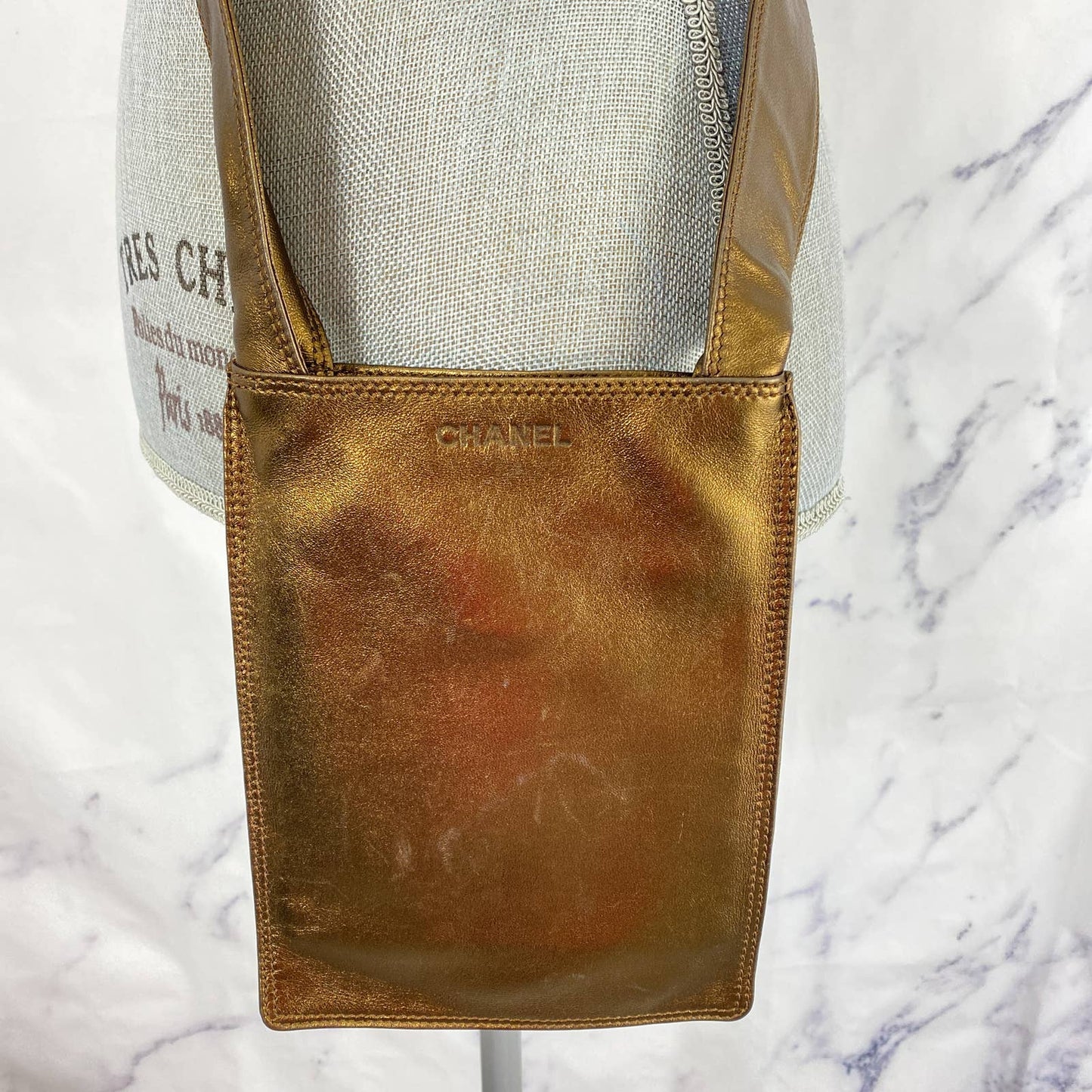 Chanel | Vintage Metallic Leather Crossbody Bag