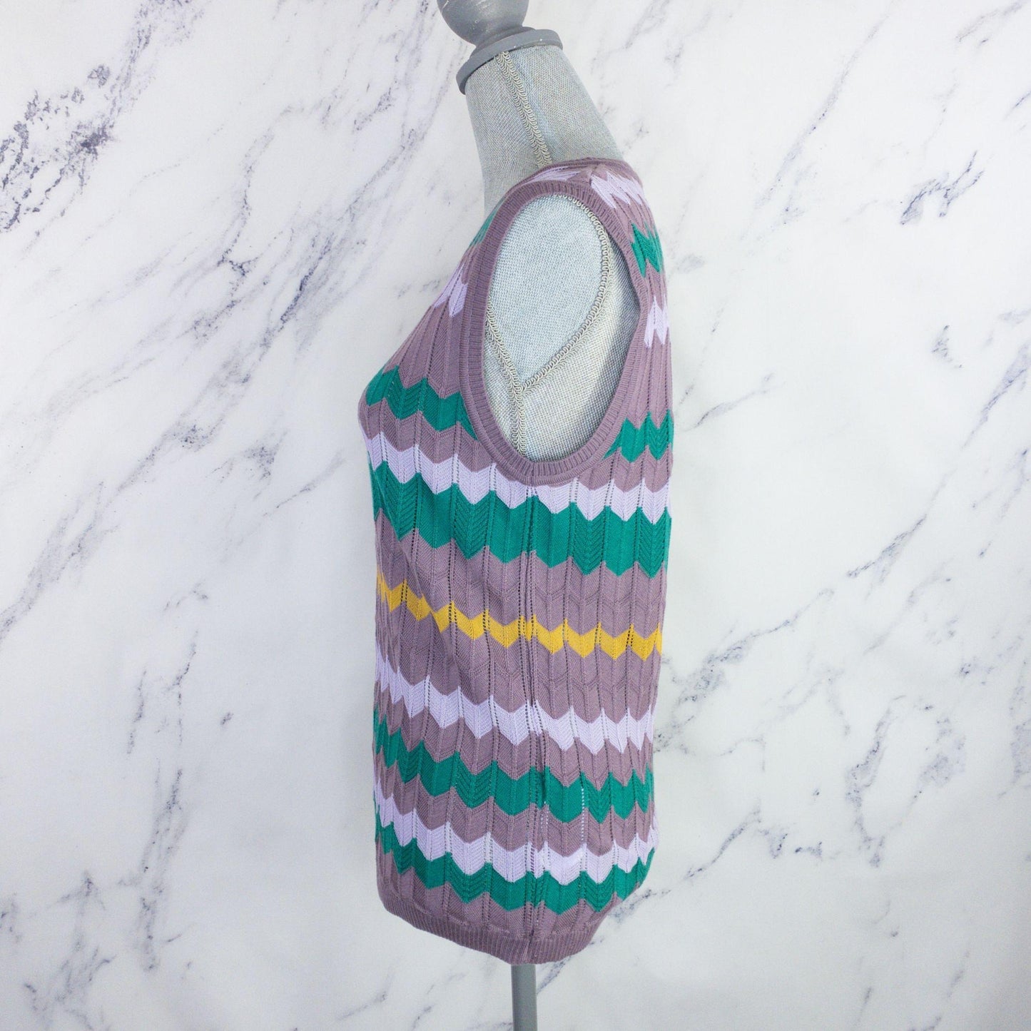 M Missoni | Crochet-Knit Top | Light Purple | Sz: IT 44/US 8
